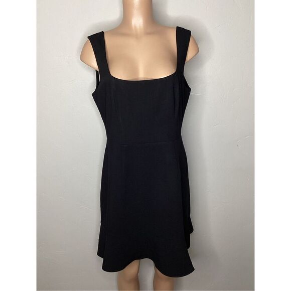 New. French Connection black Mini ruffle mini dress. Large. Retails $153 - Picture 9 of 16